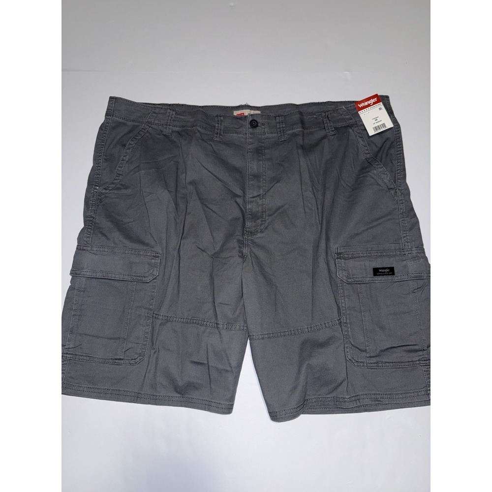 Wrangler Five Star Cargo Shorts Men's 48 Gray Relaxed Fit Utility NWT
